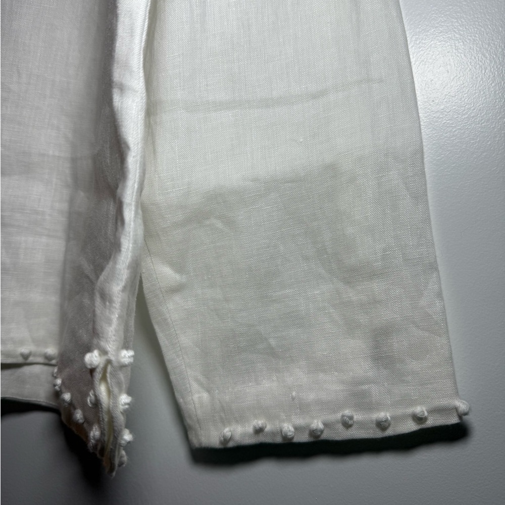 BRAND NEW J CREW white linen blouse women’s size 12 - Picture 7 of 13